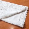 20230418_194242 Sari indiano de seda luxuoso branco com prateado bordado e pedrinhas