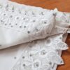 20230418_194249 Sari indiano de seda luxuoso branco com prateado bordado e pedrinhas