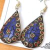 brinco indiano artesanal de pedras naturais design gota