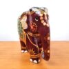 Elefante indiano grande de madeira com pintura à mão 18cm