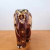 Elefante indiano grande de madeira com pintura à mão 18cm