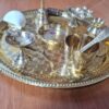 Pooja Thali prato para Puja com 10 peças 28cm