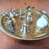 Pooja Thali prato para Puja com 10 peças 28cm