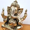 Estátua do Deus Ganesha em metal brass com 15cm