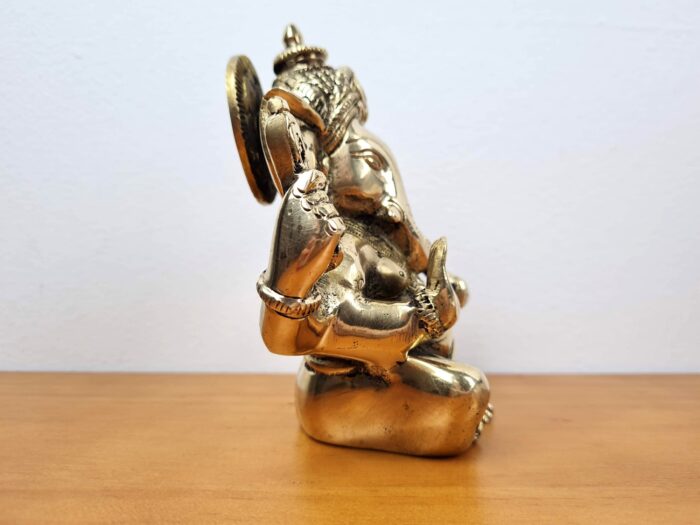 Estátua do Deus Ganesha em metal brass com 15cm