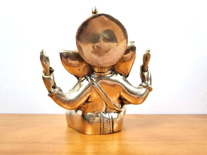 Estátua do Deus Ganesha em metal brass com 15cm