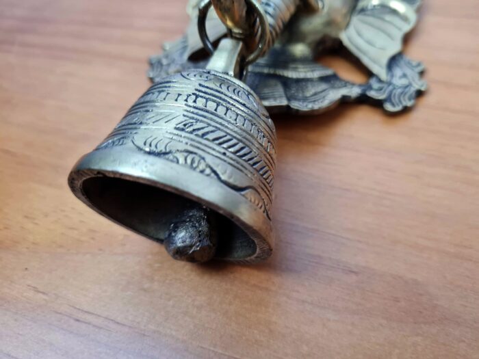 Sino de porta de metal brass do Deus Ganesha 24cm