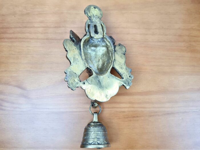 Sino de porta de metal brass do Deus Ganesha 24cm