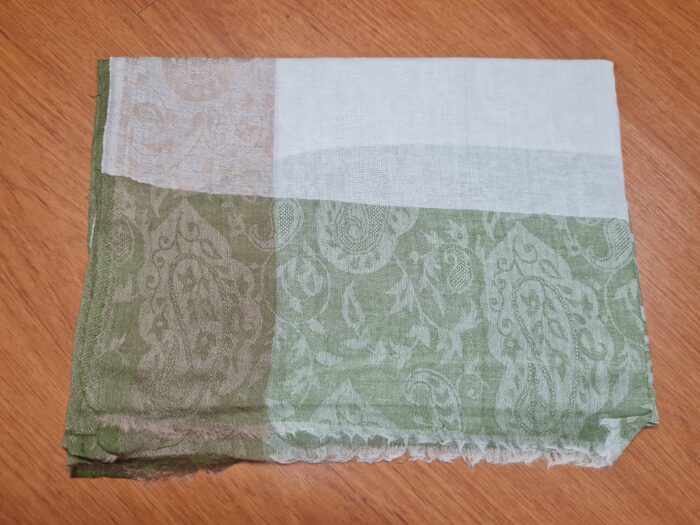 20230530_165557 pashmina indiana de lã de cashmere (verdadeira) creme verde