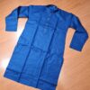 Kurta masculina indiana (bata masculina) de algodão azul