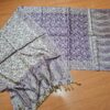 lenço indiano dupla face estampa paisleys viscose roxo e bege