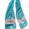 Pashimina indiana de cashmere estampa paisleys tons de creme e azul claro