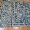 Echarpe indiana algodão com viscose dupla face estampa de arabescos azul e verde