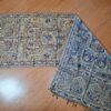 lenço indiano dupla face de algodão com viscose estampa arabescos tons terrosos e tons frios
