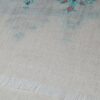 Pashimina indiana de cashmere estampa geométrica e floral creme e verde água