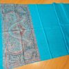 20230718_184725 Pashimina indiana estampada de viscose com faixas estampadas paisley turquesa