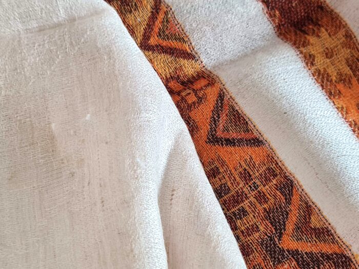Pashimina indiana de cashmere estampa étnica tons terrosos