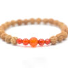 pulseira de Rudrakshas verdadeiras: Rudrakshas e Cornalina❤️ A cornalina tem uma energia muito elevada. Estimula a criatividade, vitalidade e combate condicionamentos negativos.⠀ ⠀