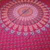 20230802_125945 COLCHA INDIANA DE CASAL COM MANDALA VERMELHO E COLORIDOS
