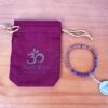 Pulseira de Rudrakshas originais e pedras de Ametista P