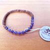 Pulseira de Rudrakshas originais e pedras de Ametista P
