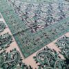Colcha indiana ou painel decorativo Mandala preto creme e verde (2,40m x 2,10m)