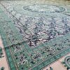Colcha indiana ou painel decorativo Mandala preto creme e verde (2,40m x 2,10m)
