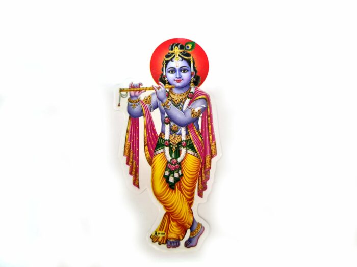 20230921_122147 adesivo indiano de Lord Krishna 10cm colorido