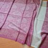 Pashimina indiana de cashmere estampa paisleys de bege e cereja
