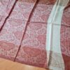 Pashimina indiana de cashmere estampa paisleys de creme e vinho