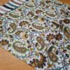 Echarpe indiana estampa paisley de viscose marrom e coloridos