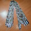Echarpe indiana estampa paisley de viscose marrom e coloridos