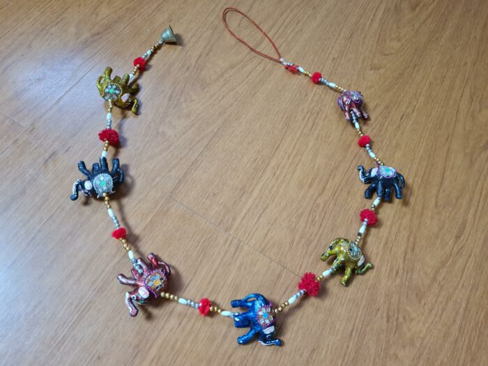 mobile de elefantinho cordão totalmente artesanal