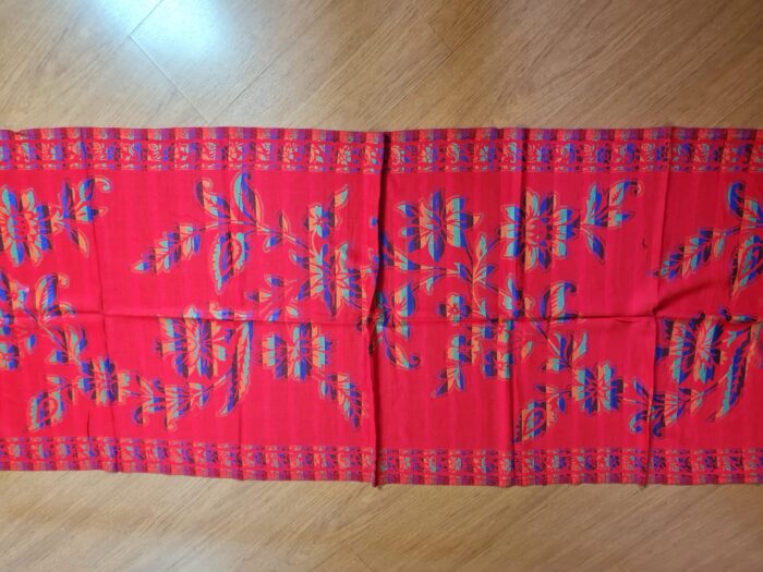 Echarpe indiana algodão com viscose dupla face vermelho