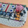Bolsa indiana Banjara 100% bordada a mão preto e coloridos