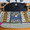 Bolsa indiana Banjara 100% bordada a mão preto e coloridos