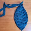 Bolsinha de Japamala estampa de texturas diversas bordadas verde