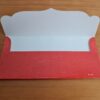 Envelope indiano de luxo Radha e Krishna vermelho com verniz