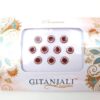 Bindi indiano adesivo para colar entre as sombrancelhas 10 pontos vermelhos