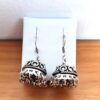 Brinco indiano Jhumka, design de sino prateado