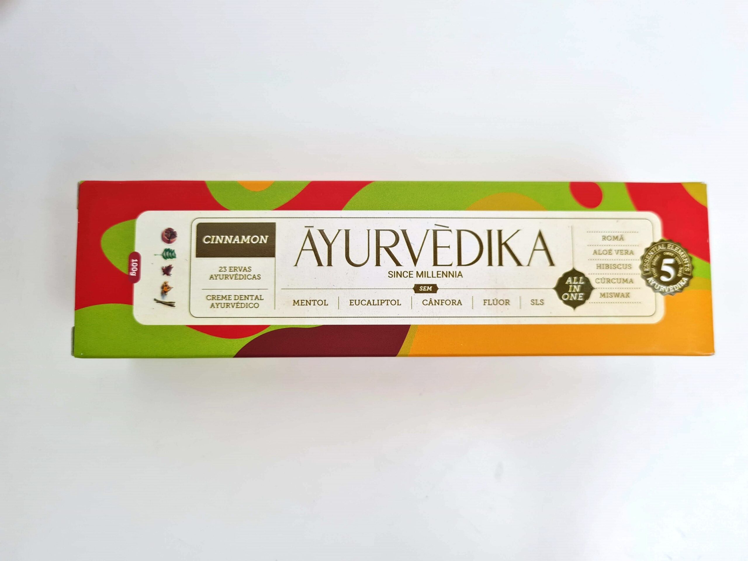 Creme Dental AYURVÈDIKA sabor Cinnamon sem flúor 100g
