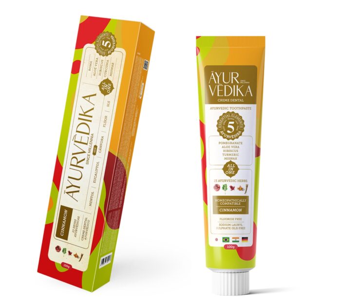 Creme Dental AYURVÈDIKA sabor Cinnamon sem flúor 100g