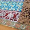 Capa de almofada indiana patchwork toda bordada mix de cores III