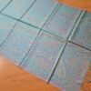 Echarpe indiana algodão com viscose estampa floral azul claro e tons suaves