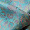 Echarpe indiana algodão com viscose estampa floral azul claro e tons suaves