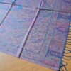 Echarpe indiana algodão com viscose estampa floral azul e coloridos