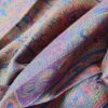 Echarpe indiana algodão com viscose estampa floral azul e coloridos
