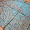 Echarpe indiana algodão com viscose estampa floral azul claro e color