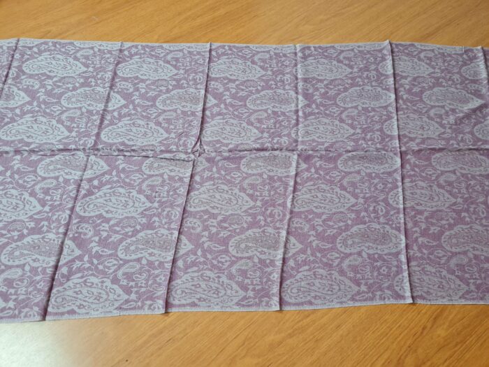 Pashimina indiana de cashmere estampa paisleys uva