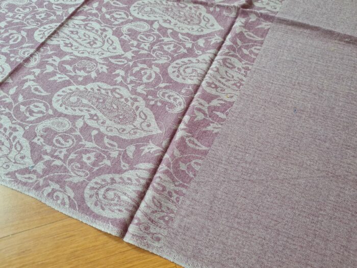 Pashimina indiana de cashmere estampa paisleys uva